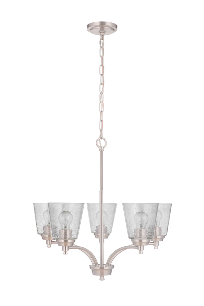 50225-BNK - Tyler 5 Light 24" Wide Chandelier - Brushed Nickel