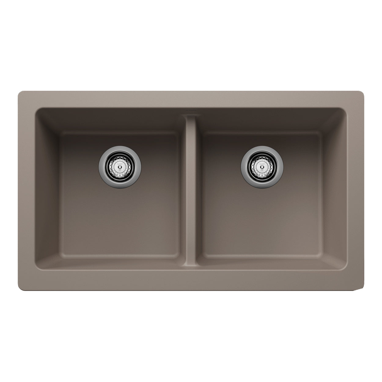 526553 - 33" Vintera Double Bowl Apron-Front Farmhouse Sink - Truffle