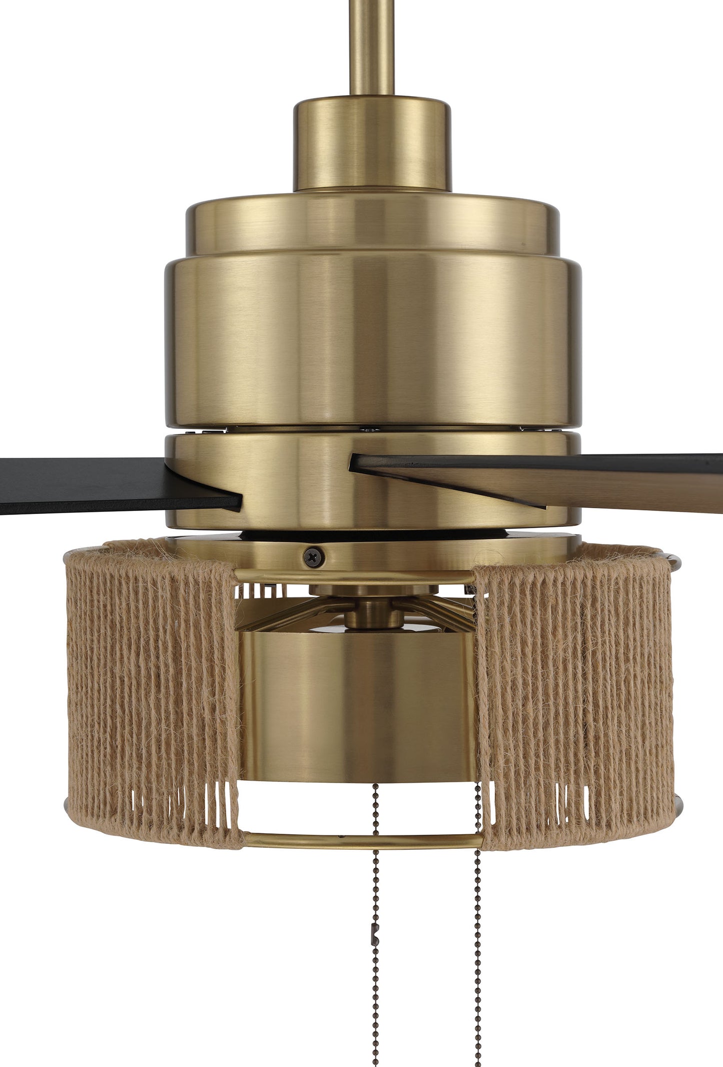 KNS52SB4 - Kensey 52" 4 Blade Ceiling Fan with Light Kit - Satin Brass