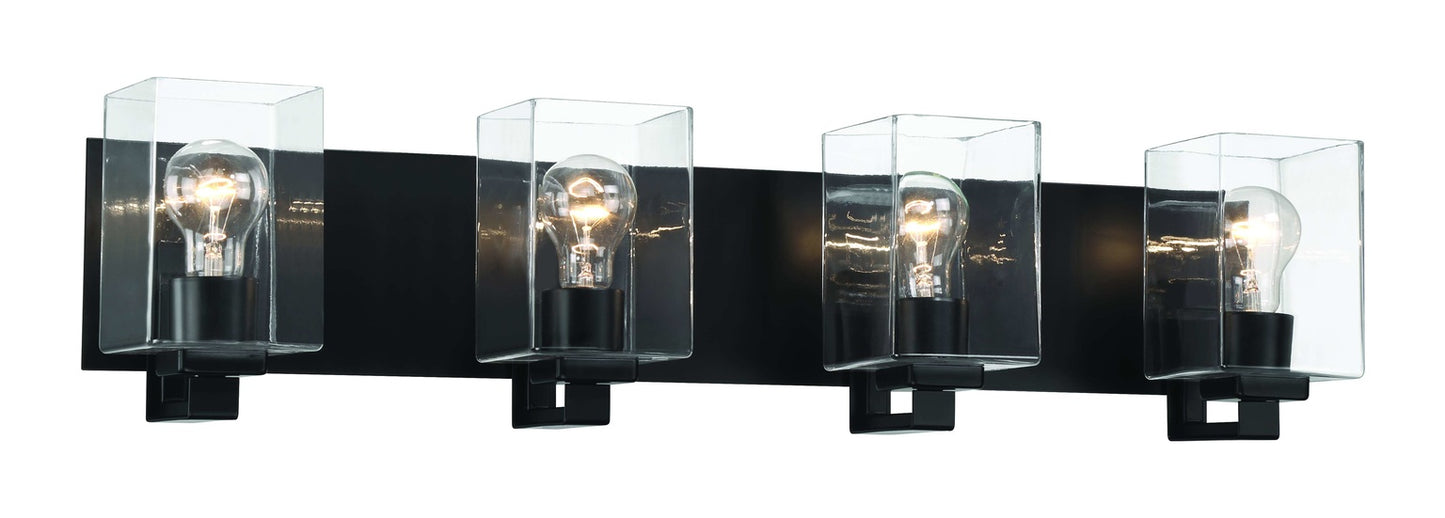 18532FB4 - McClane 4 Light 32" Wide Vanity Light - Flat Black