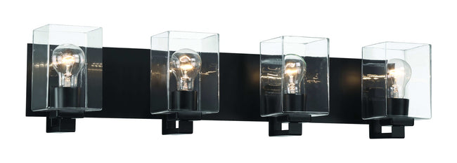 18532FB4 - McClane 4 Light 32" Wide Vanity Light - Flat Black