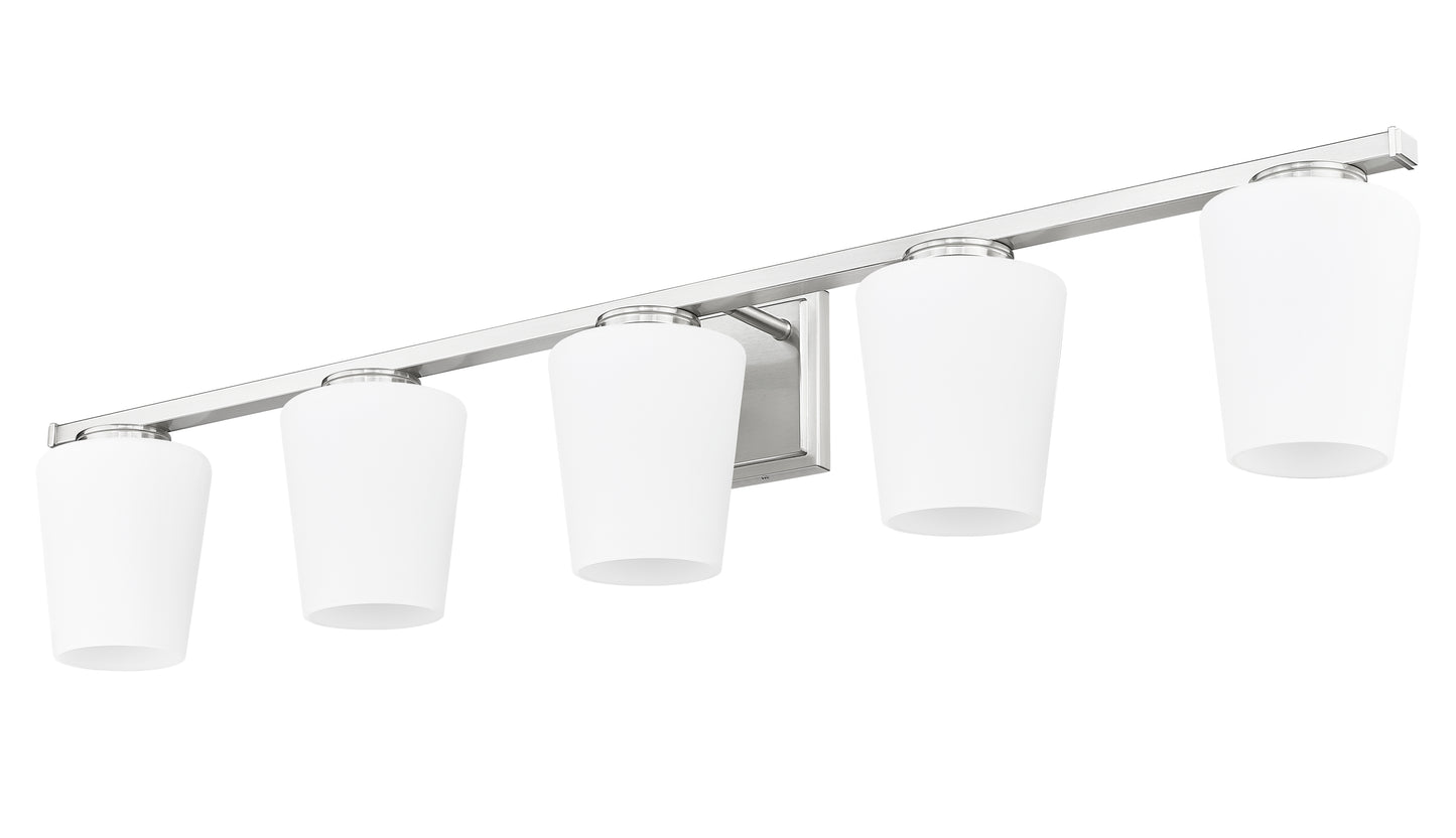 7703-5V-BN - Nextra 5 Light 42" Vanity - Brushed Nickel