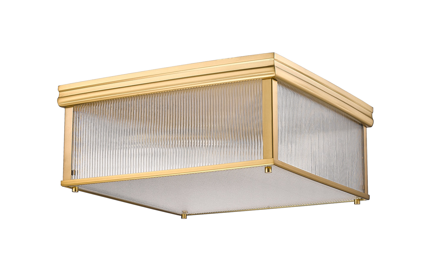 7504FS18-MGLD - Carnaby 4 Light Flush 18" Mount - Modern Gold