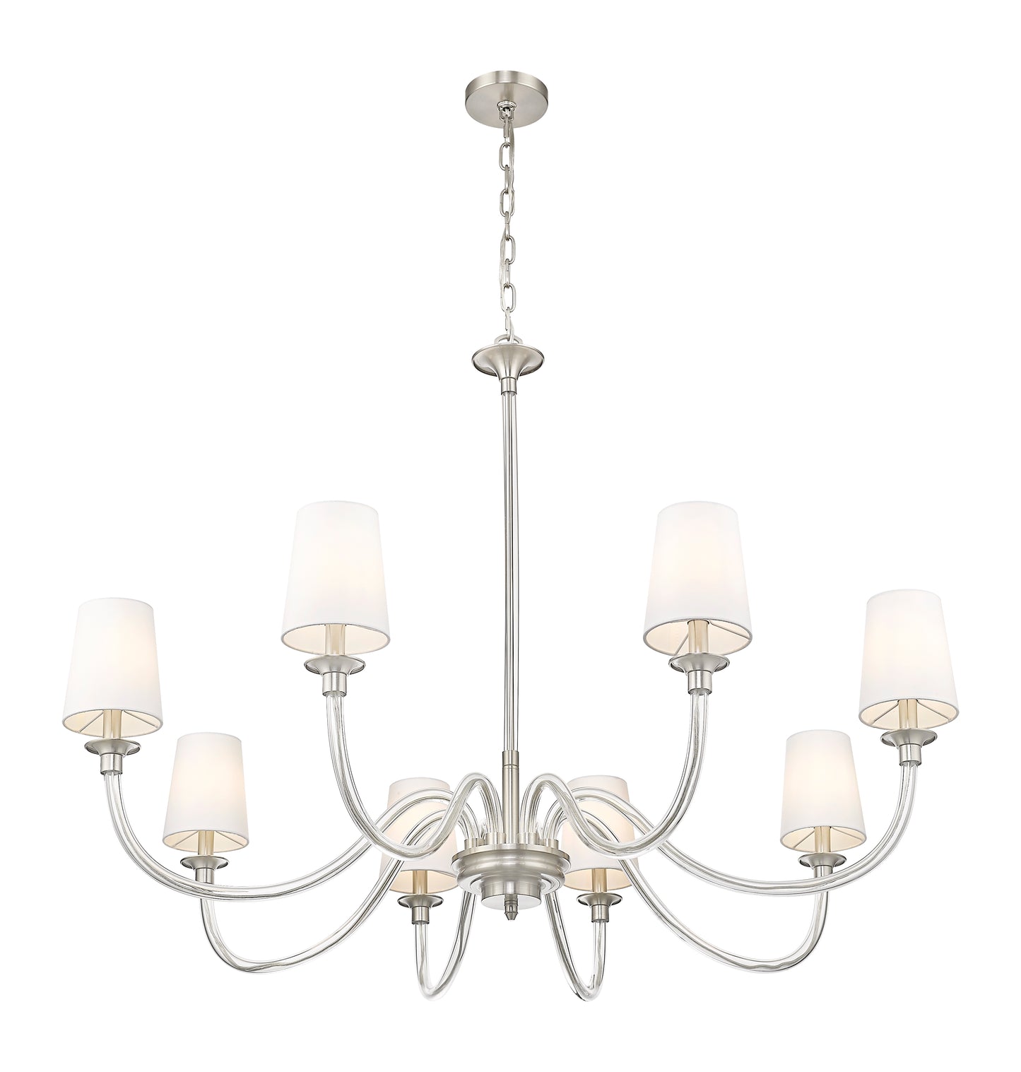 1950-8BN - Katerina 8 Light 46" Chandelier - Brushed Nickel