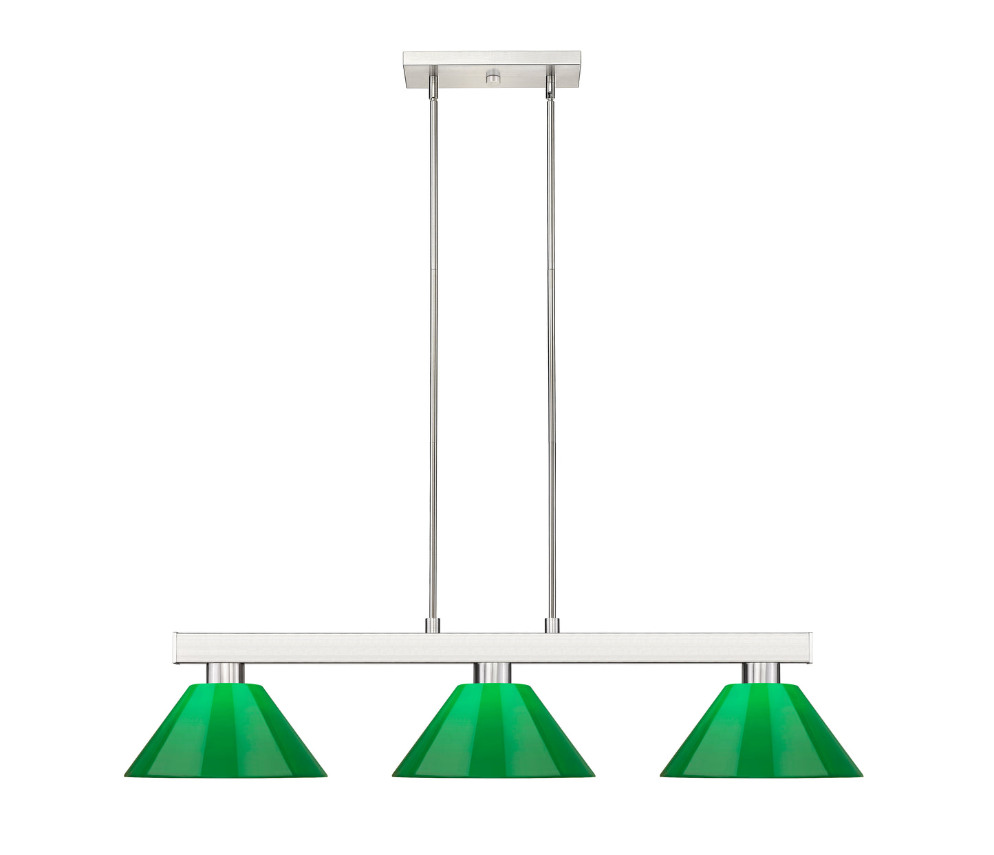 152BN-PGR - Cobalt 3 Light 46" Billiard - Brushed Nickel