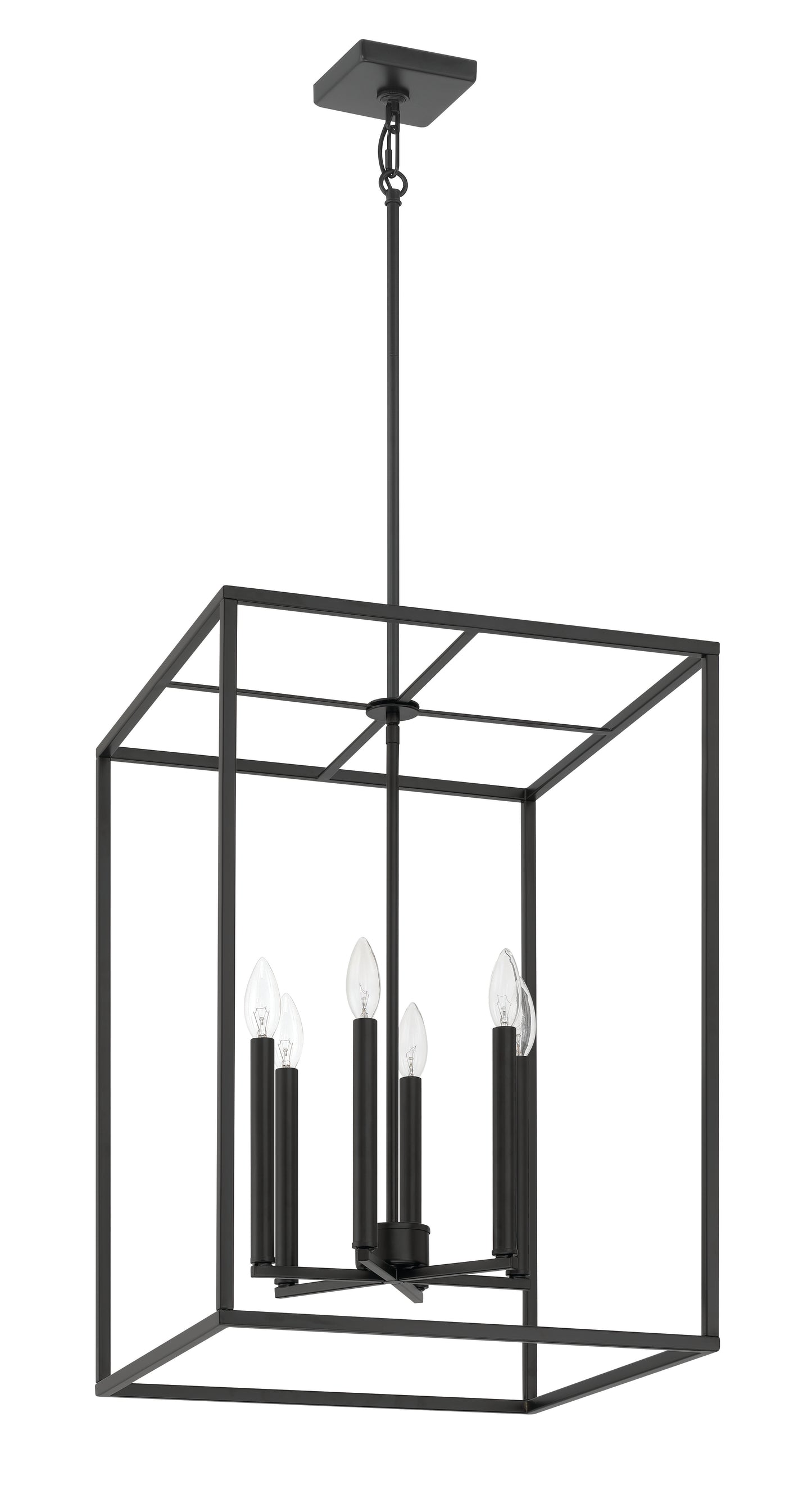 60636-FB - Signature Foyer 6 Light 18" Wide Foyer Light - Flat Black