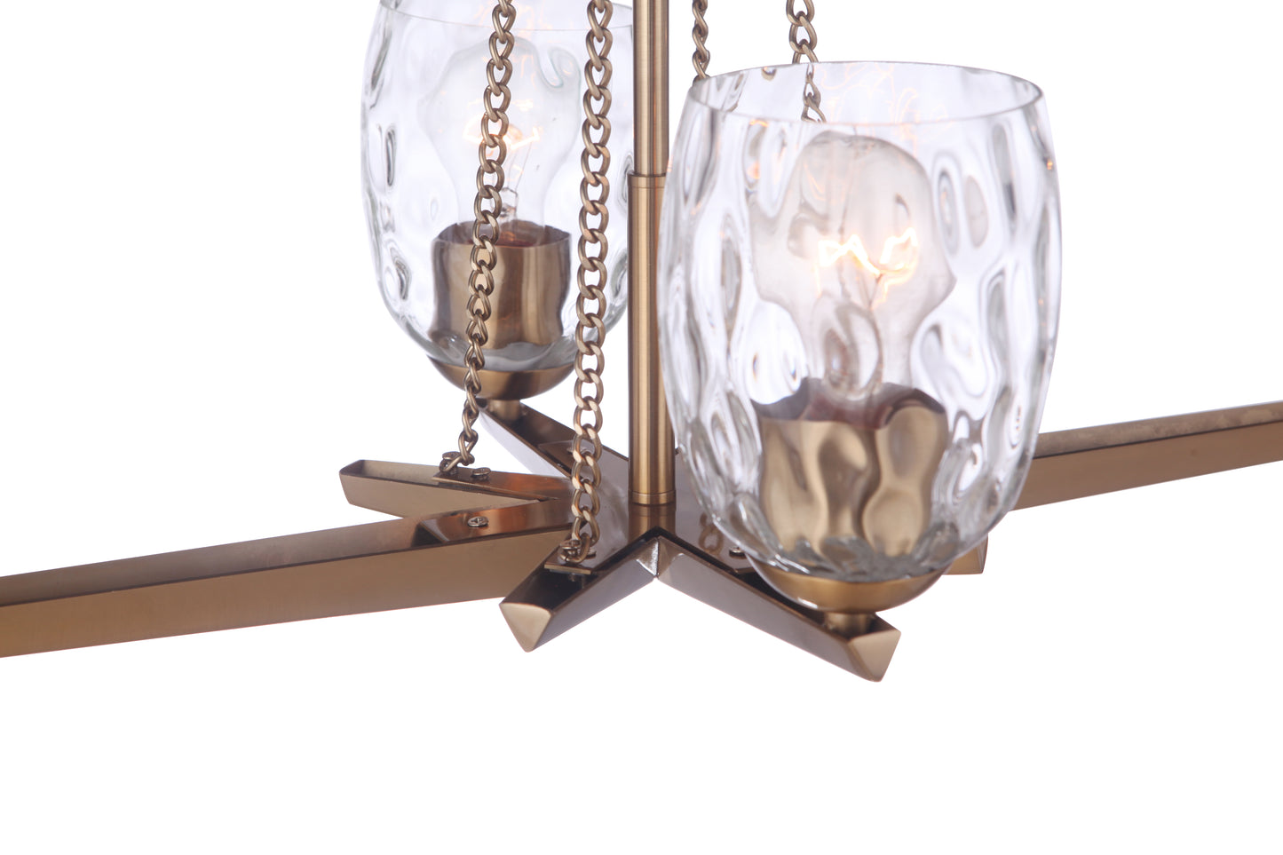 57374-SB - Guiding Star 4 Light 14.38" Wide Chandelier - Satin Brass