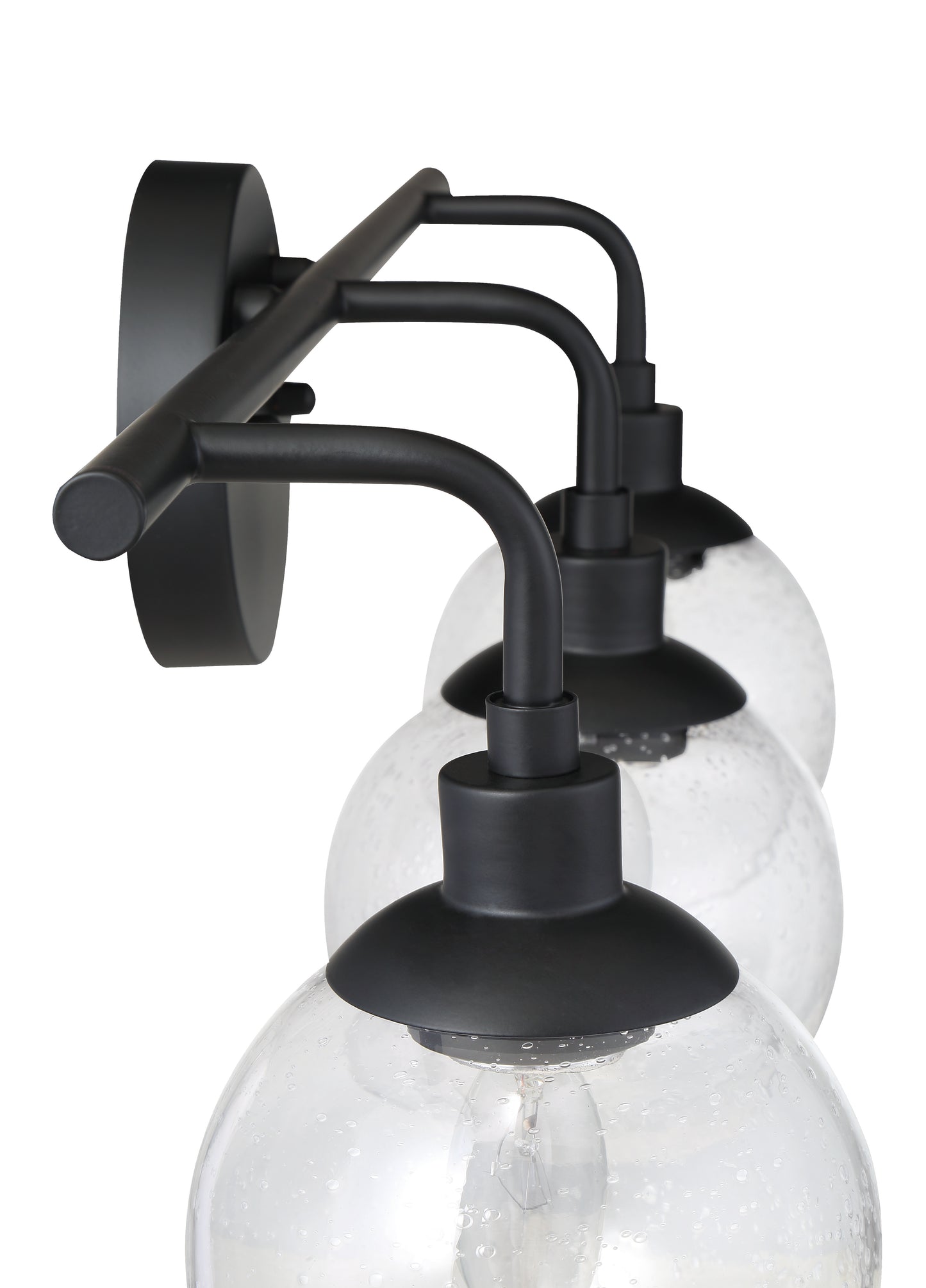 53303-FB - Que 3 Light 24" Wide Vanity Light - Flat Black