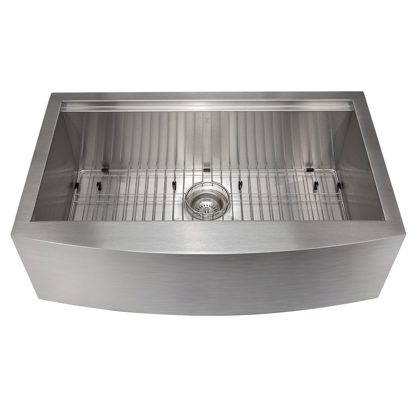 SLSAP-33 - 33" Moritz Farmhouse Apron Mount Single Bowl Stainless Steel Kitchen Sink with Bottom Grid and Accessories