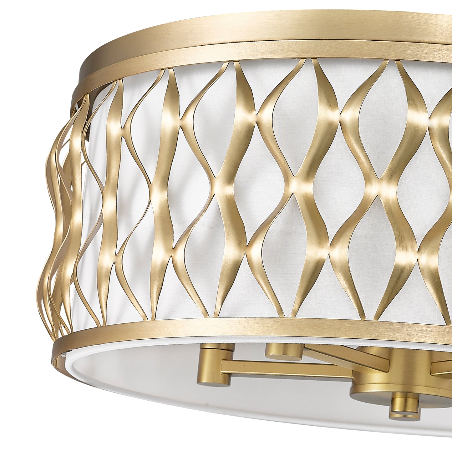 1948F20-MGLD - Harden 5 Light Flush 20" mount - Modern Gold
