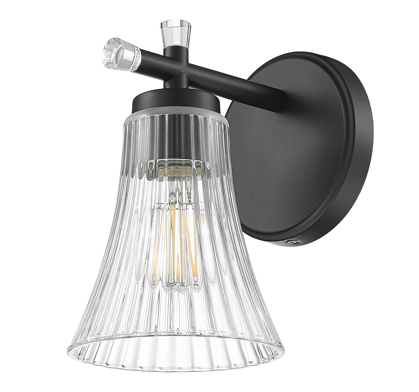 7519-1S-MB - Belle 1 Light Wall 8" Sconce - Matte Black