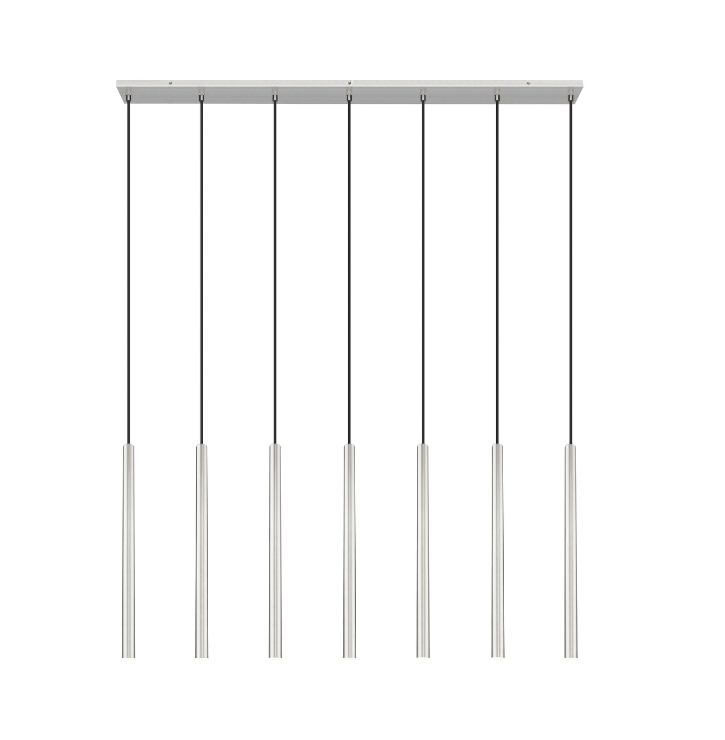 919MP24-7L-BN-LED - Forest 7 Light Linear 54" Chandelier - Brushed Nickel