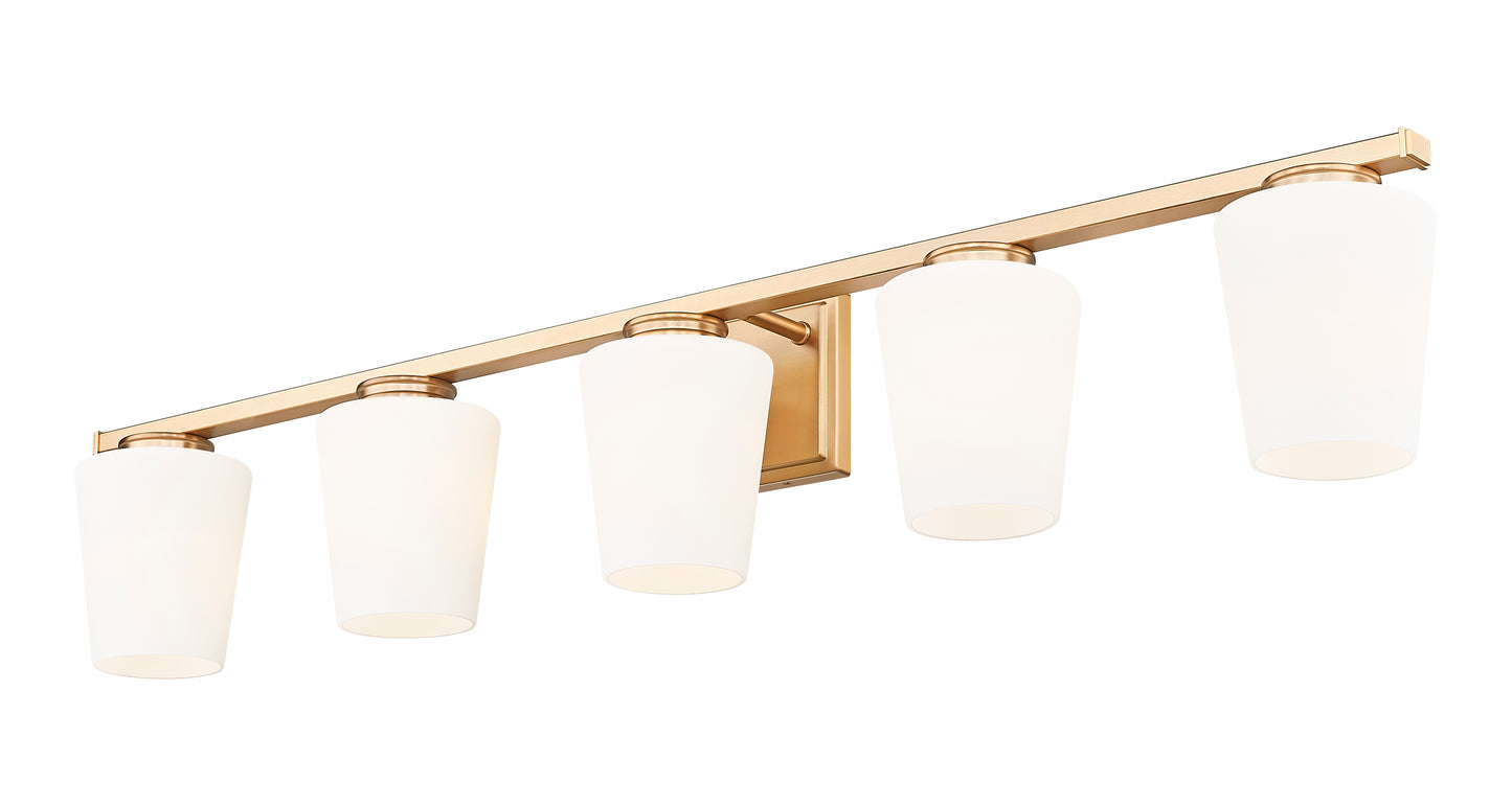 7703-5V-MGLD - Nextra 5 Light 42" Vanity - Modern Gold