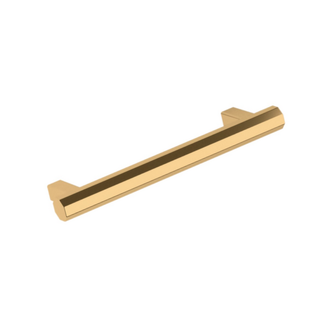 4417003 - 4" Centers - Octagonal Pull - Polished Brass