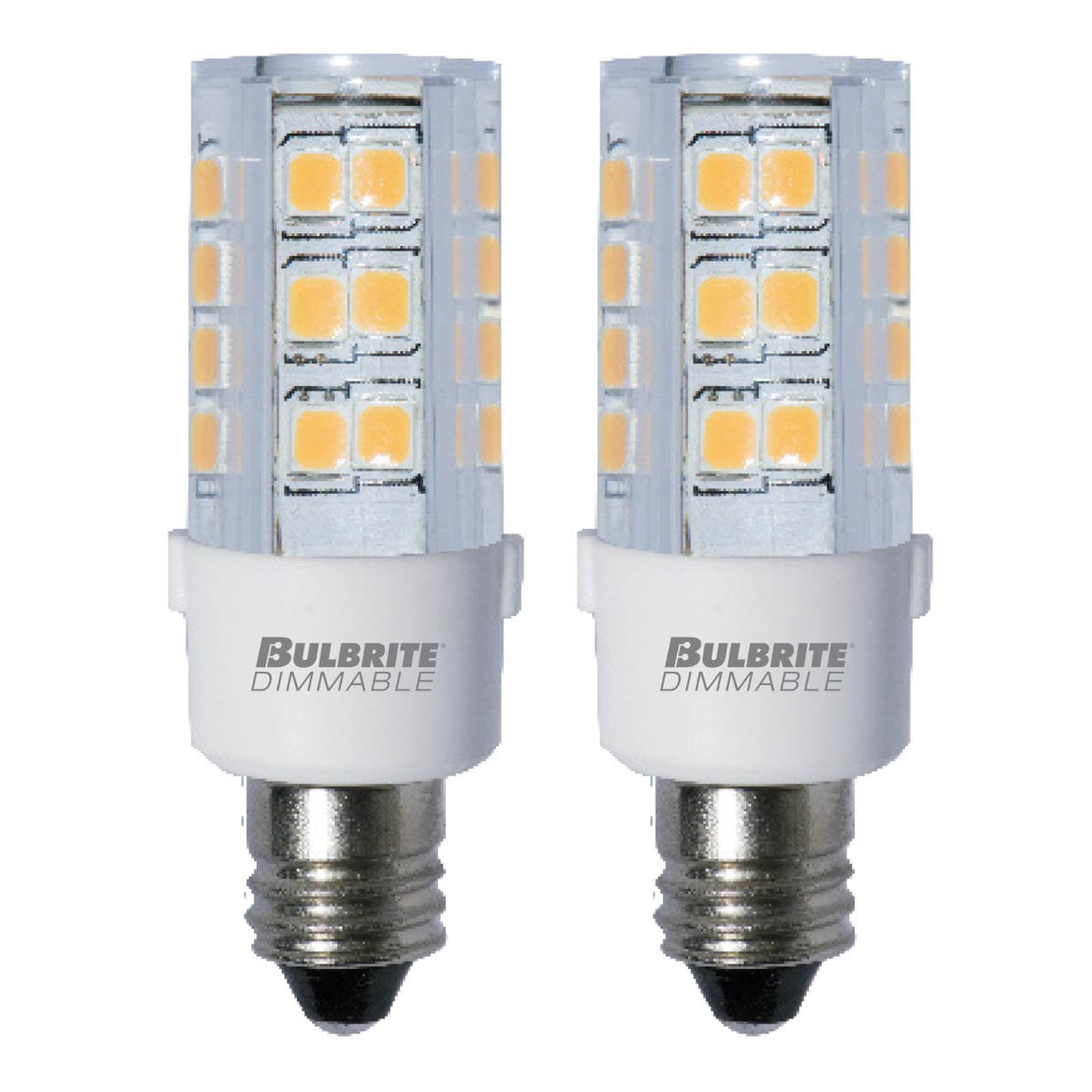 770592 - Dimmable Clear T6 LED Mini Candelabra Light Bulb - 4.5 Watt - 2700K - 2 Pack