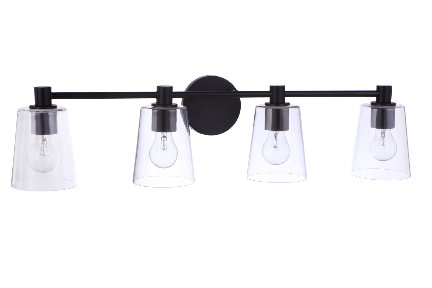 12633FB4 - Emilio 4 Light 33" Wide Vanity Light - Flat Black