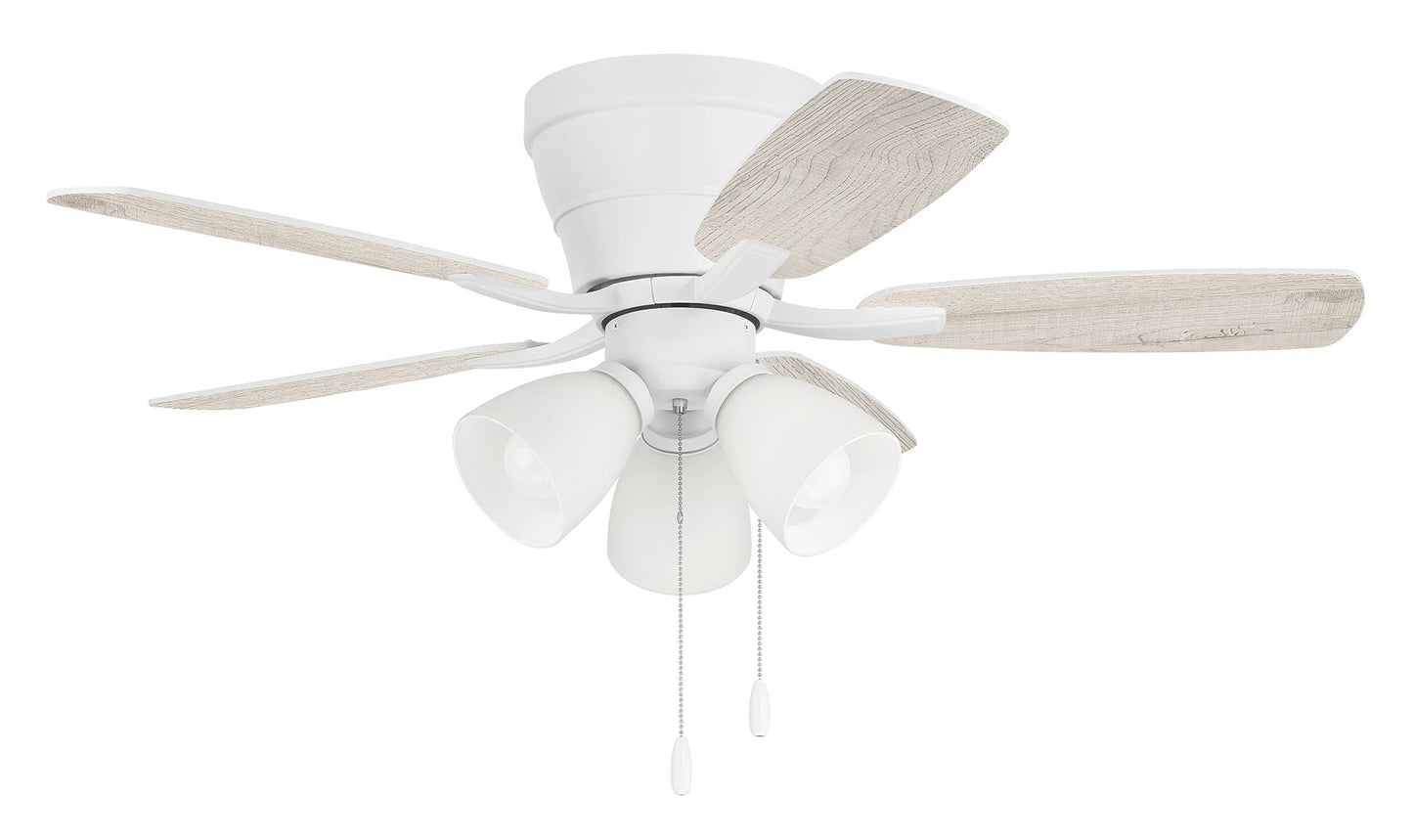 WHL42W5C3 - Wheeler 42 3-Light 42" 5 Blade Ceiling Fan with Light Kit - White