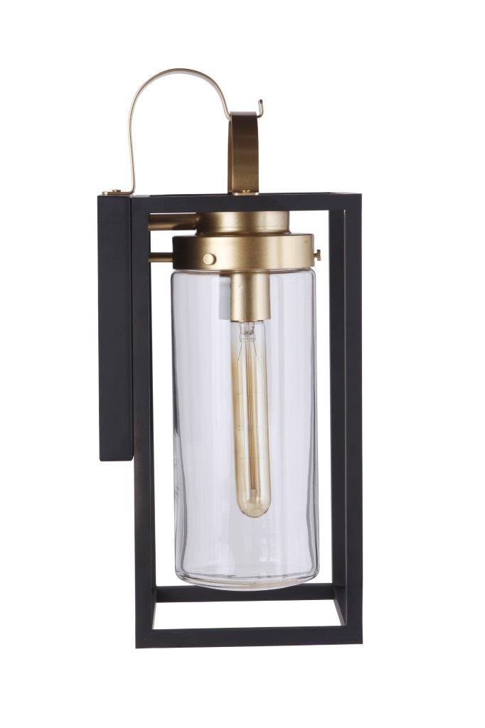 ZA4814-MNSB - Neo 1 Light 17" High Outdoor Wall Lantern - Midnight / Satin Brass