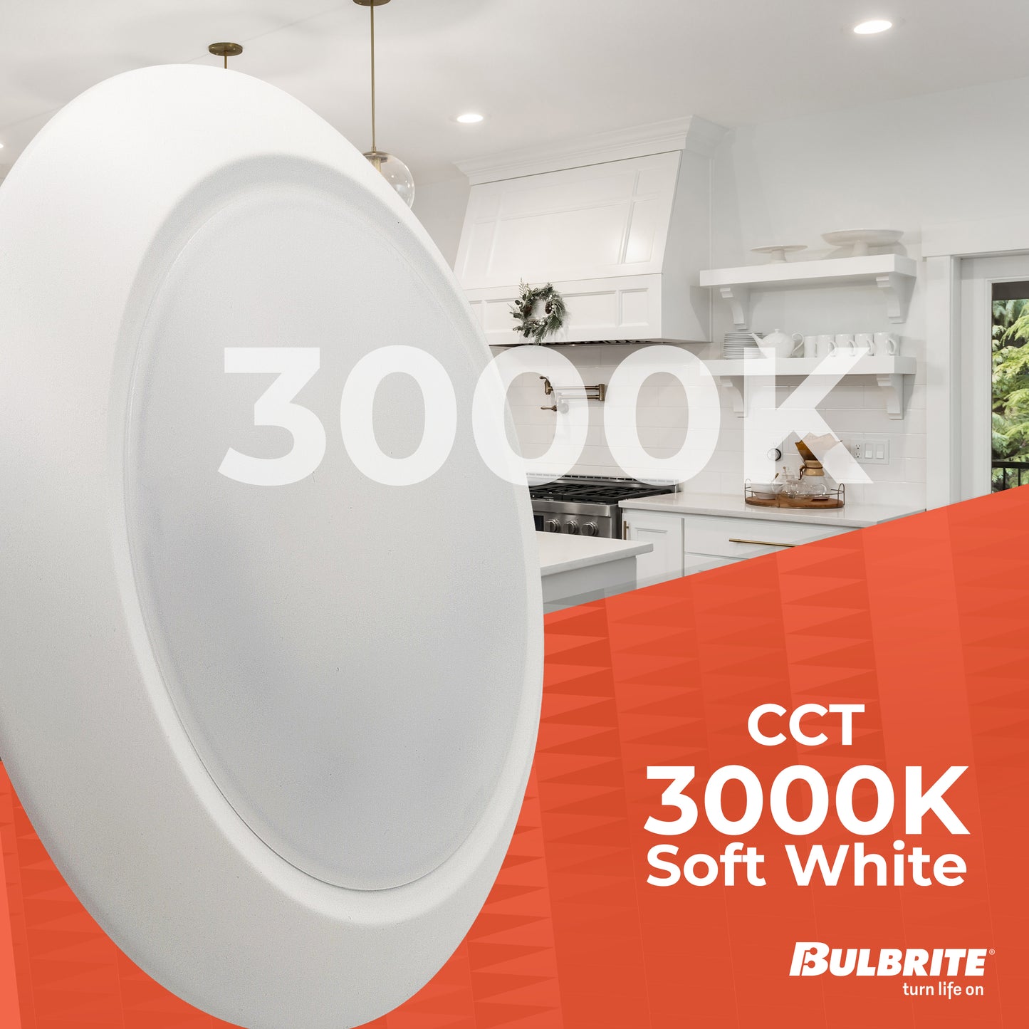 773277 - 25 Watt LED 10" Disc, 3000K, 2000 Lumens, White Finish