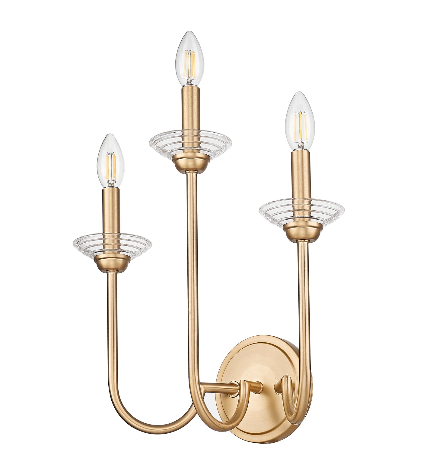 352-3S-MGLD - Allistair 3 Light Wall 16" Sconce - Modern Gold
