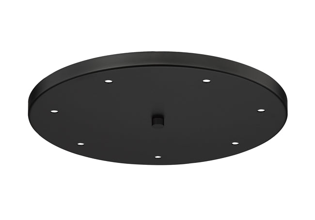 CP1807R-MB - Multi Point Canopy 7 Light Ceiling 18" Plate - Matte Black
