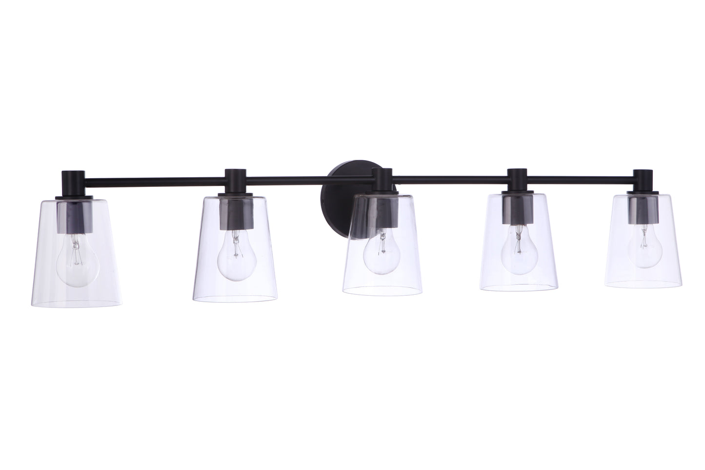 12642FB5 - Emilio 5 Light 42" Wide Vanity Light - Flat Black