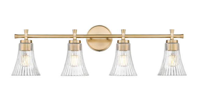 7519-4V-MGLD - Belle 4 Light 32" Vanity - Modern Gold