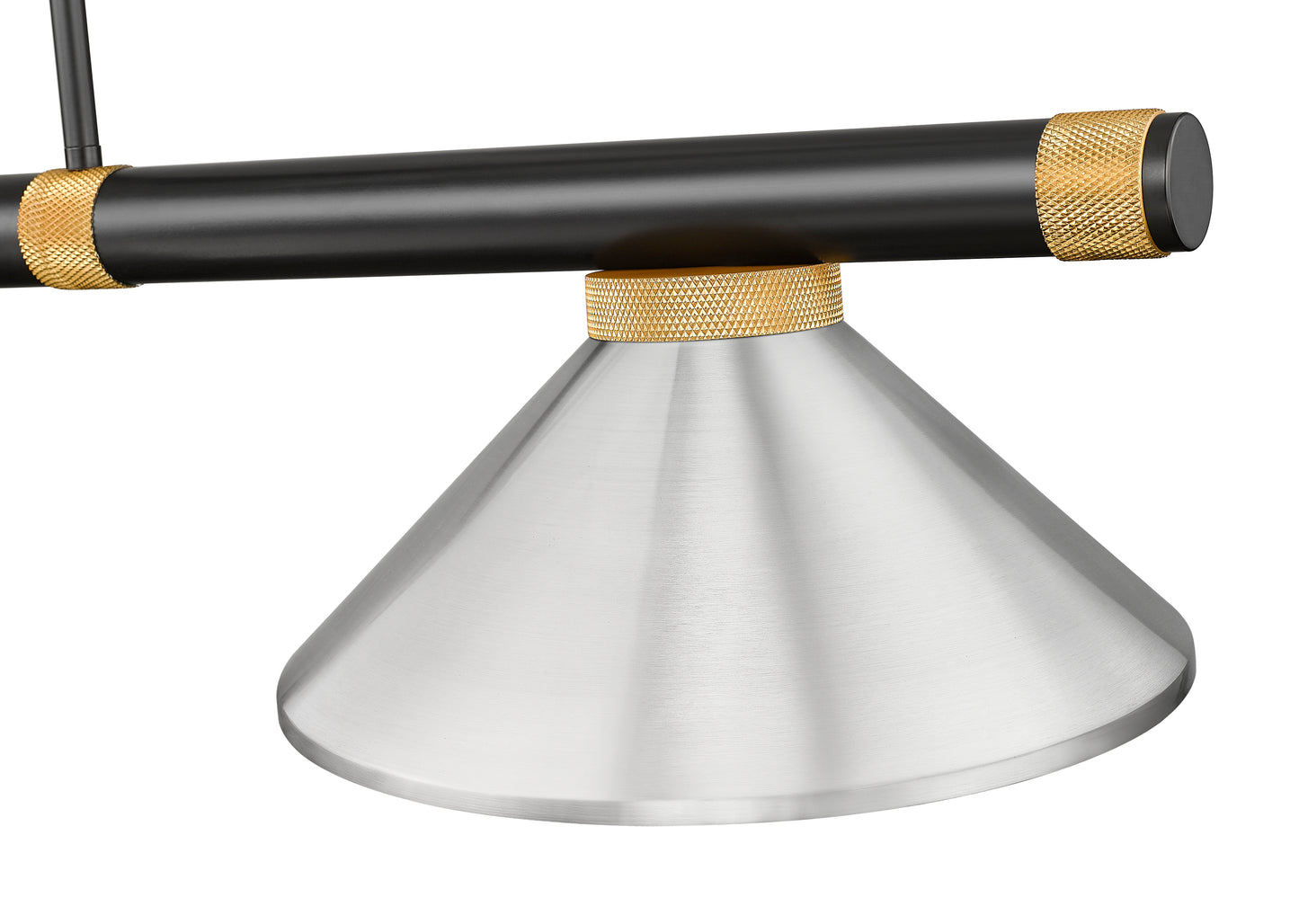 3050-3MB-RB-MBN - Vanguard 3 Light 58" Billiard - Matte Black / Rubbed Brass