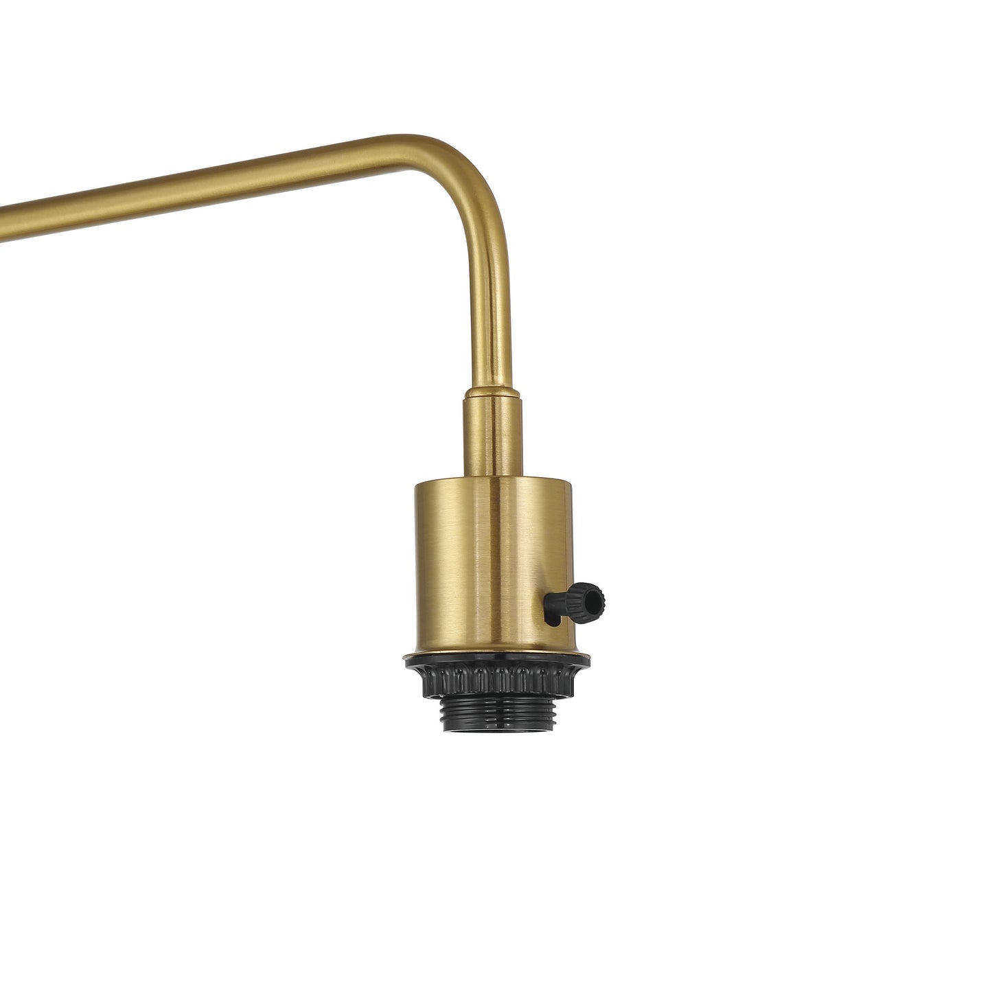 87008FBSB-F - Ingraham 1 Light 66" High Floor Lamp - Flat Black / Satin Brass