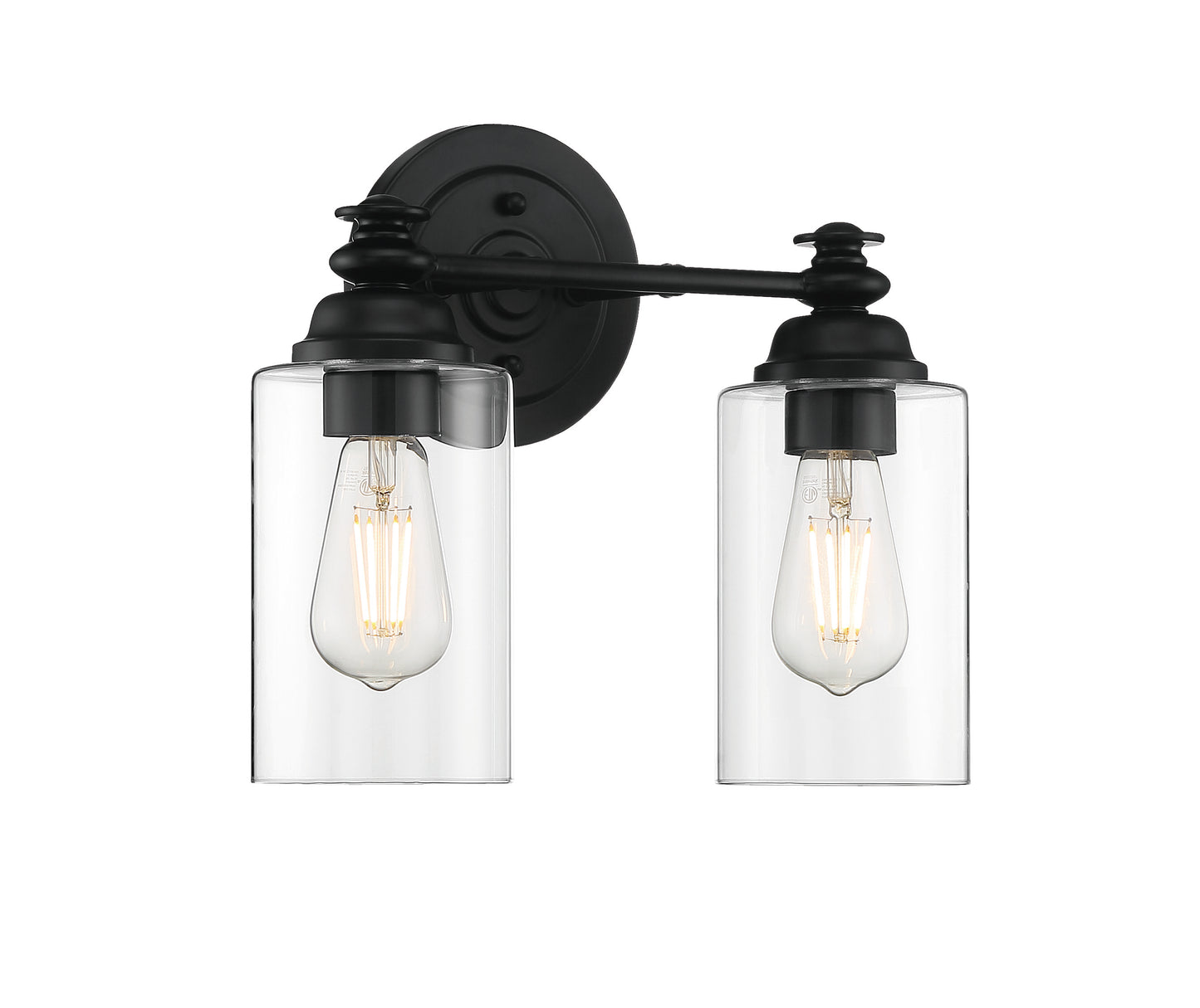 49802-FB-C - Dardyn 2 Light 13.38" Wide Vanity Light - Flat Black