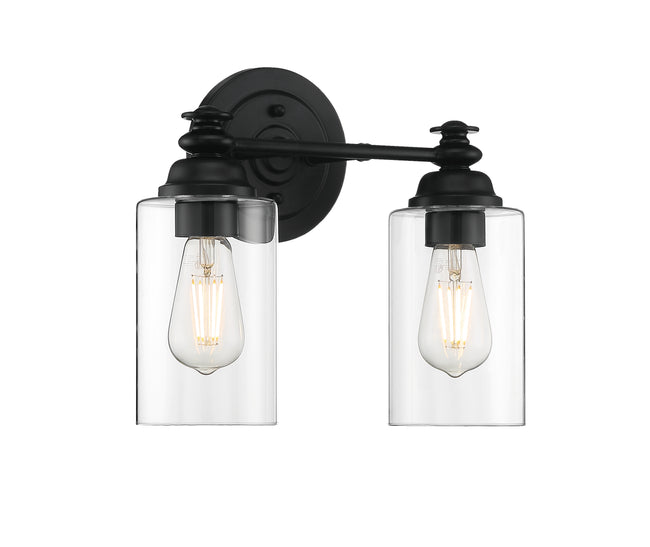 49802-FB-C - Dardyn 2 Light 13.38" Wide Vanity Light - Flat Black
