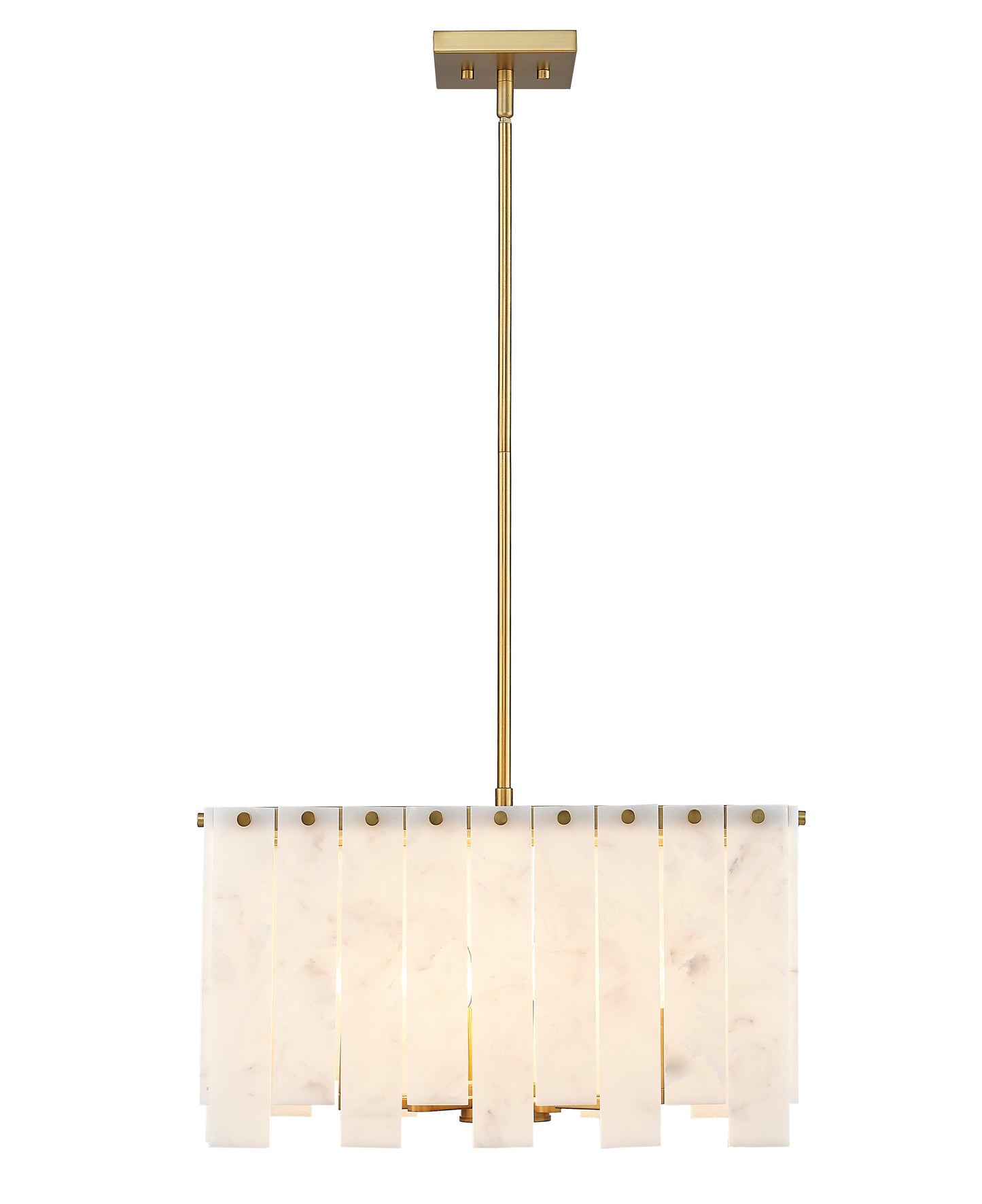 345P20-RB - Viviana 8 Light 20" Chandelier - Rubbed Brass