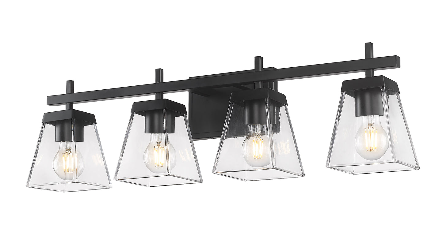 819-4V-MB - Lauren 4 Light 30" Vanity - Matte Black