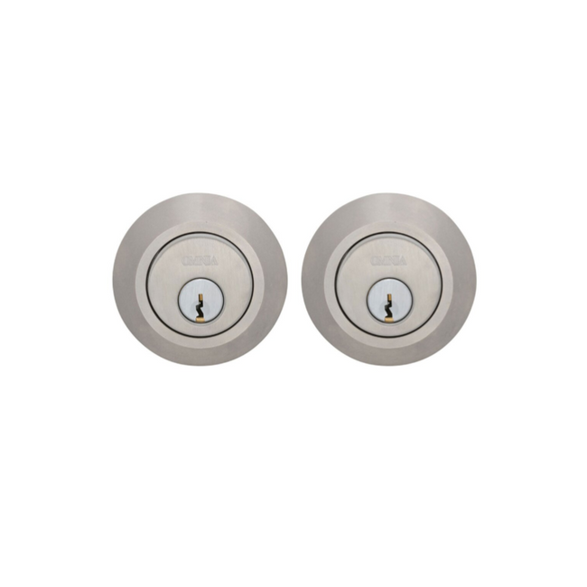 D9002A34.34.32D - Double Deadbolt - Brushed Stainless Steel