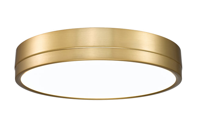 1006F16-MGLD-LED - Algar 1 Light Flush 16" Mount - Modern Gold