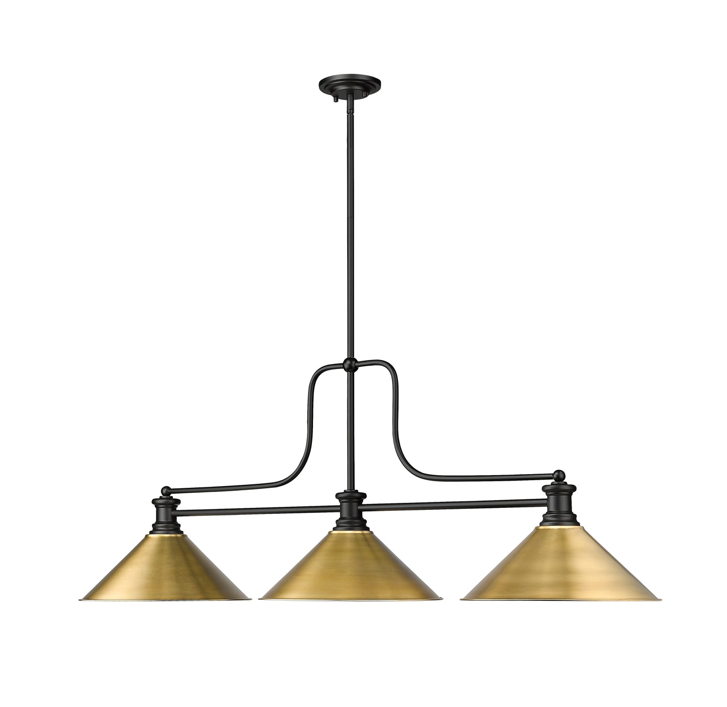 725-3MB-RB15 - Melange 3 Light 52" Billiard - Matte Black