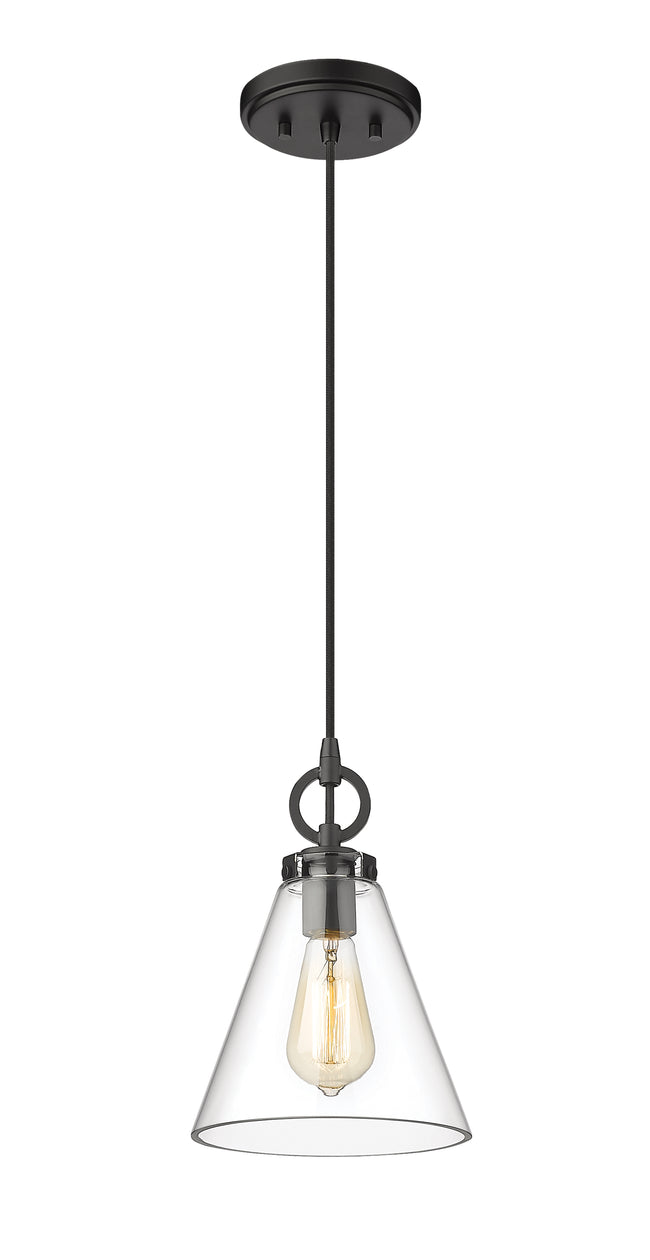 3034P8-MB - Harper 1 Light 8" Pendant - Matte Black