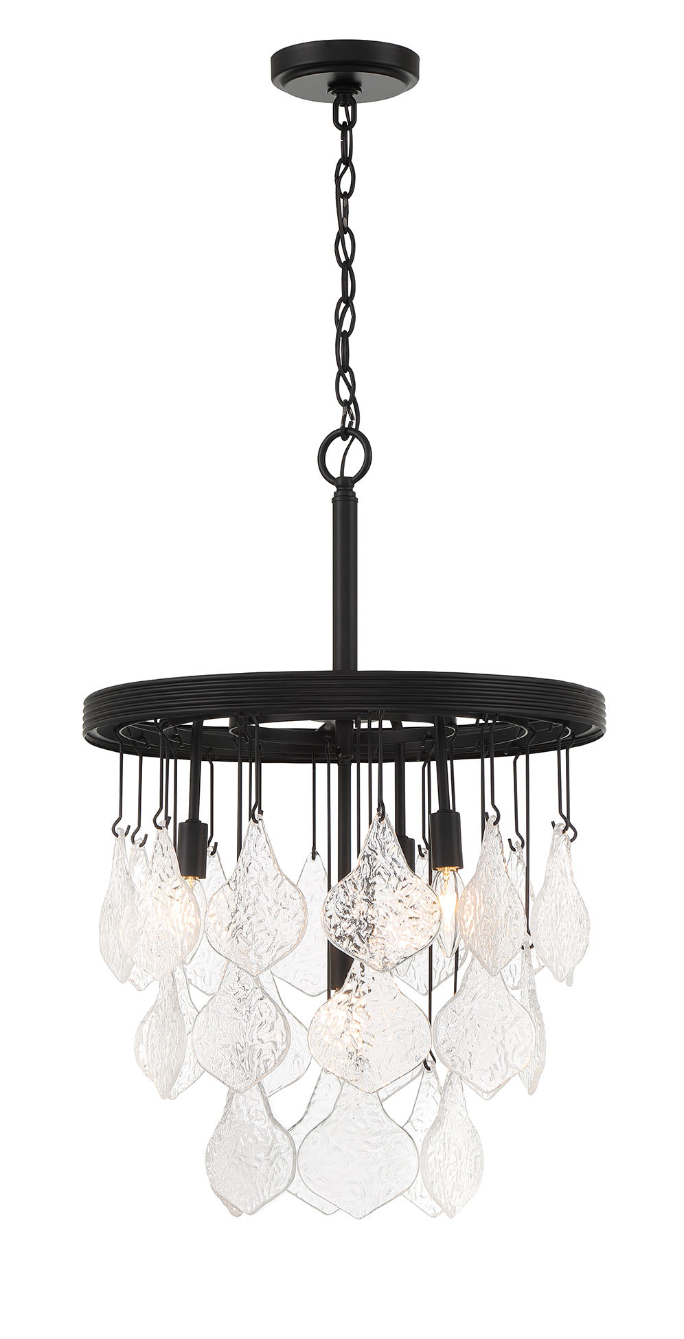 P980FB4 - Vesi 4 Light 18" Wide Pendant - Flat Black