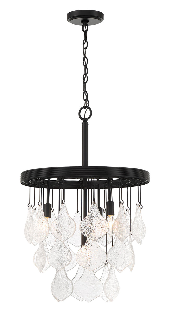 P980FB4 - Vesi 4 Light 18" Wide Pendant - Flat Black