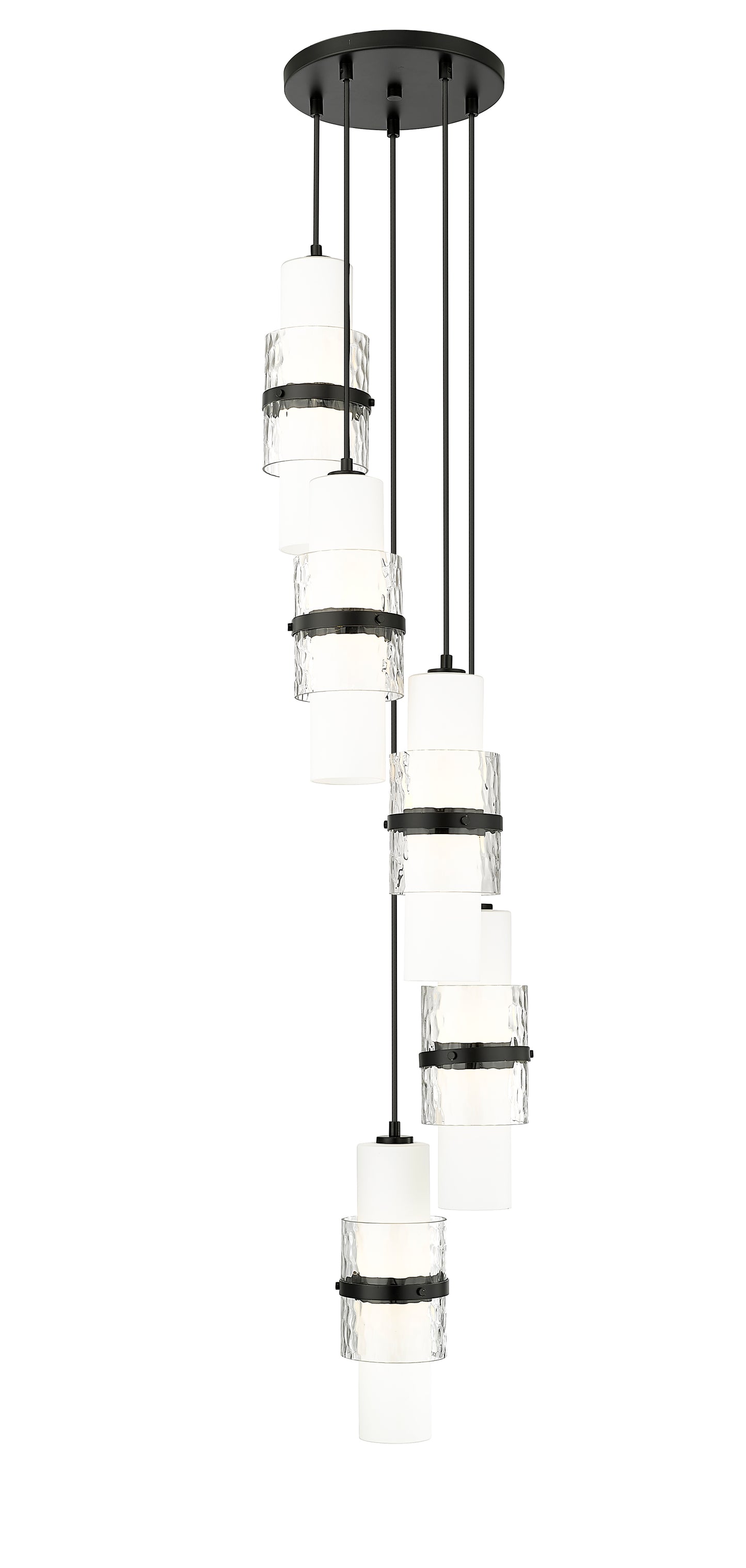 1946P-5R-MB - Cayden 5 Light 12" Chandelier - Matte Black