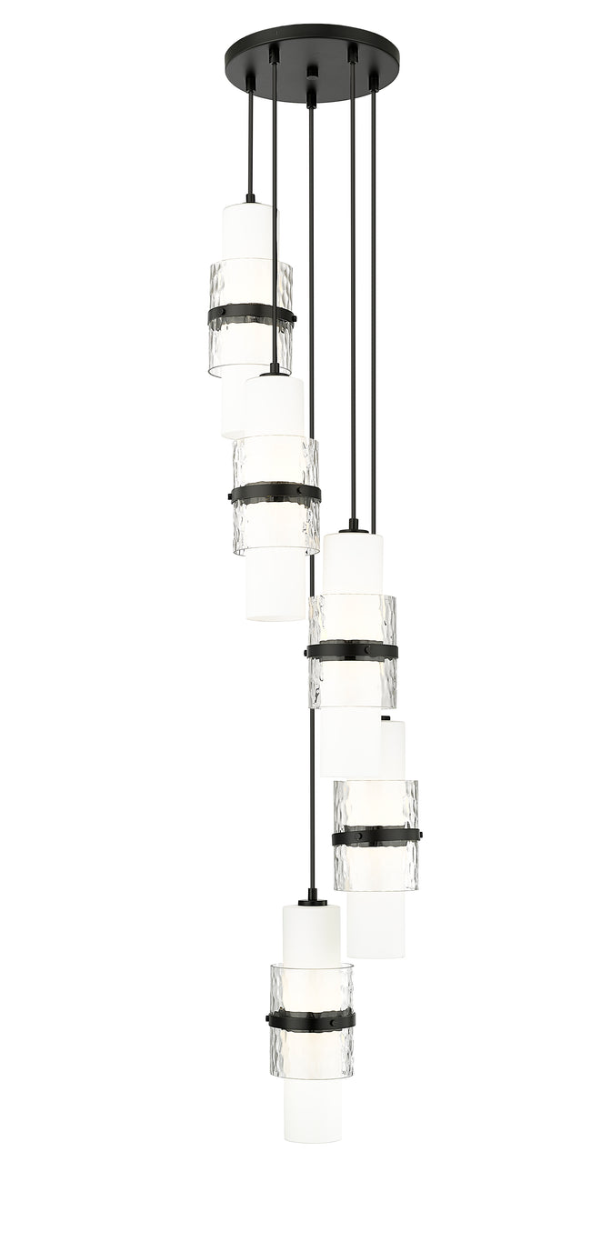 1946P-5R-MB - Cayden 5 Light 12" Chandelier - Matte Black