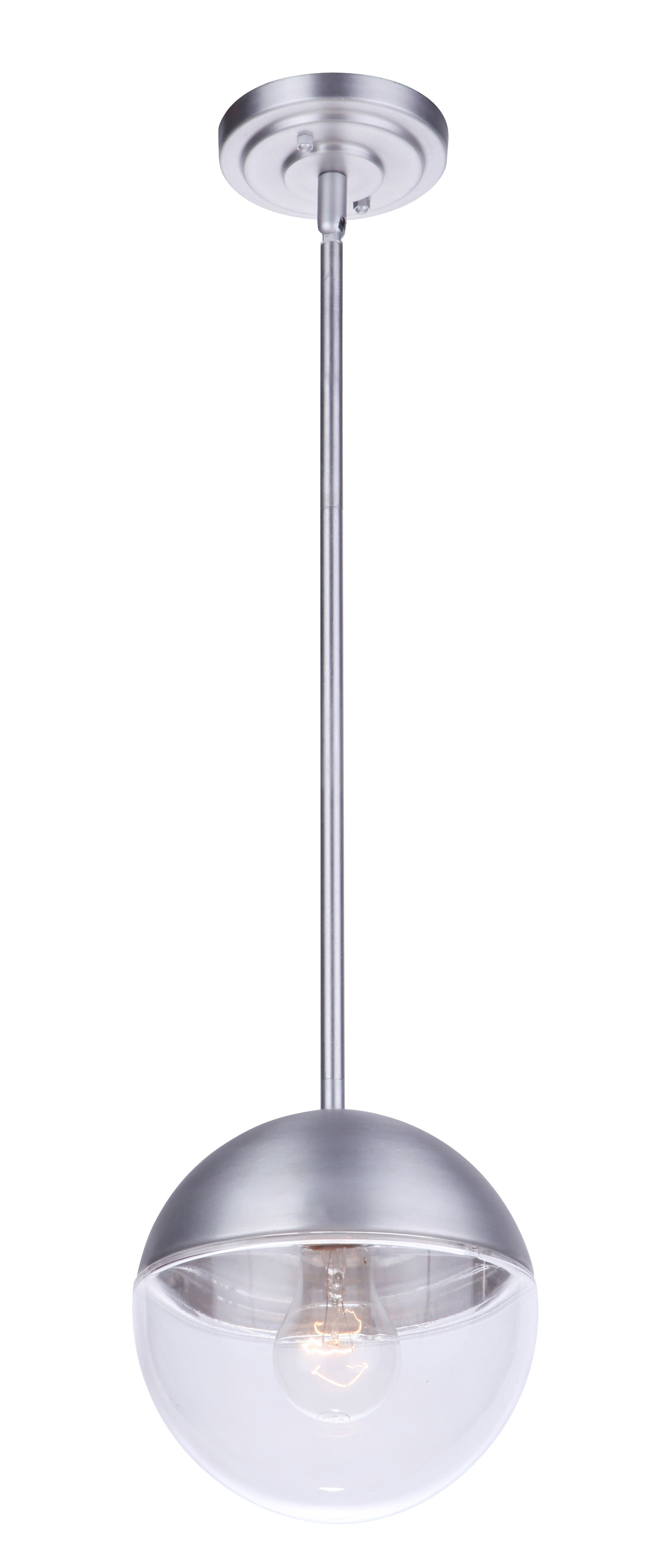 ZA3411-SA - Evie 1 Light 7.5" Wide Outdoor Pendant - Satin Aluminum