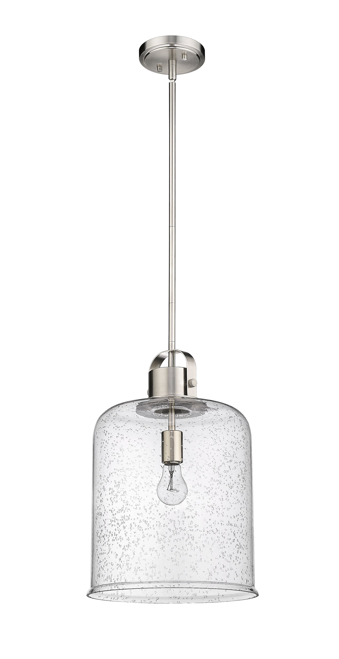 340P12-BN - Kinsley 1 Light 12" Pendant - Brushed Nickel