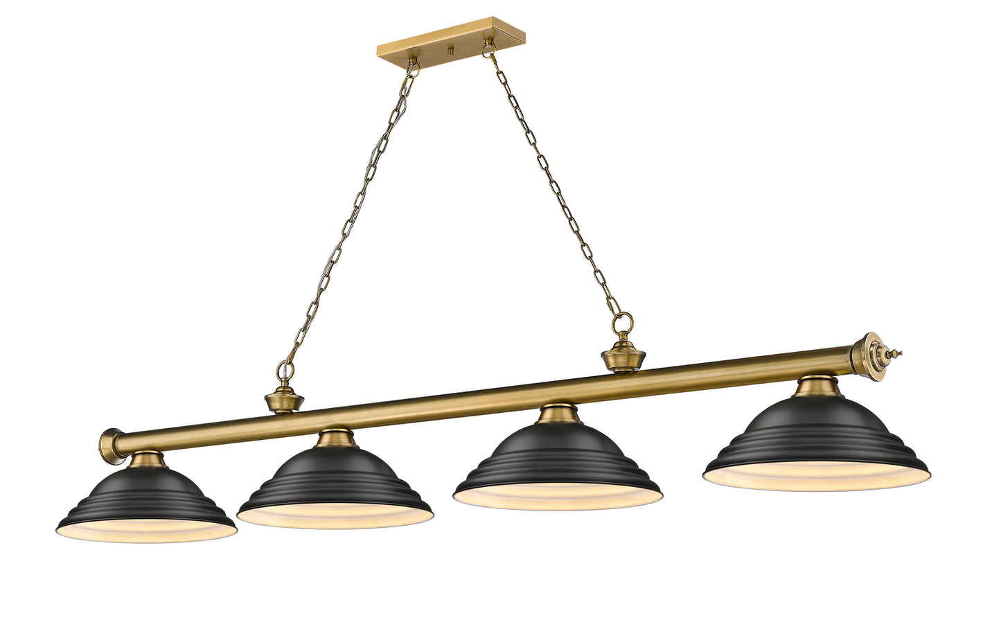2306-4RB-SMB - Cordon 4 Light 82" Billiard - Rubbed Brass