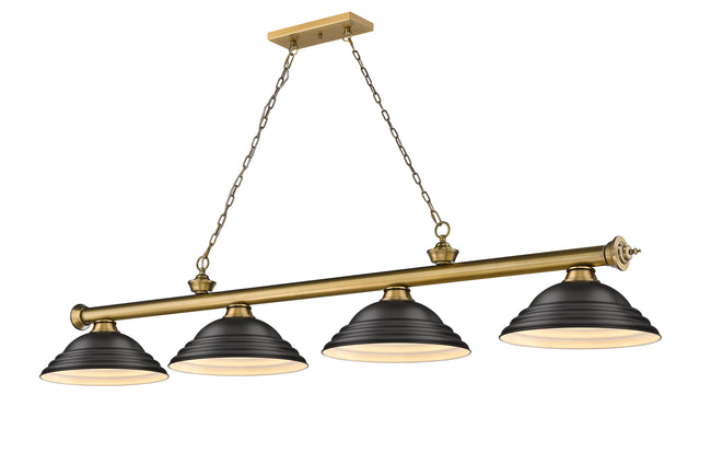 2306-4RB-SMB - Cordon 4 Light 82" Billiard - Rubbed Brass