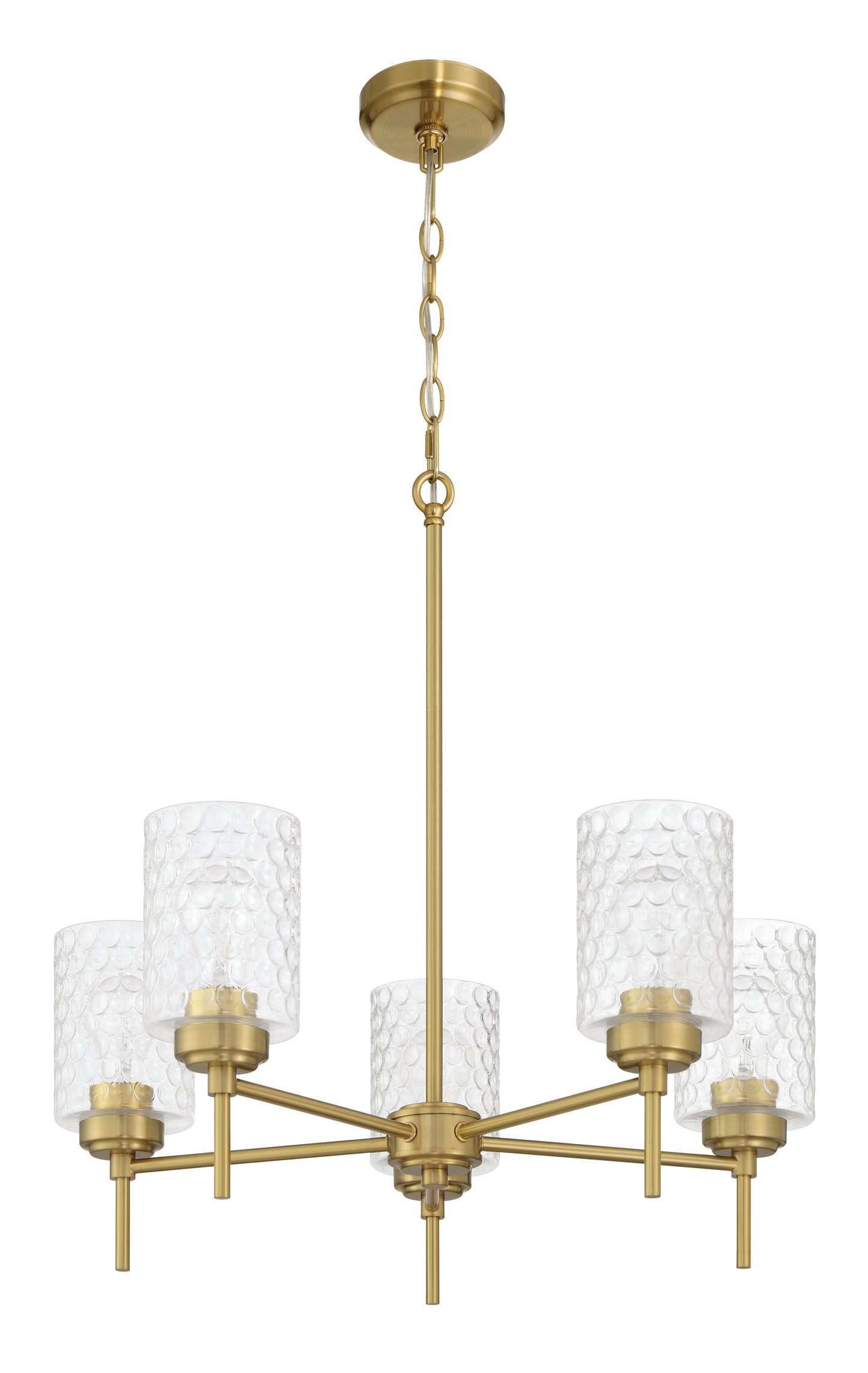 60525-SB - Claire 5 Light 24" Wide Chandelier - Satin Brass
