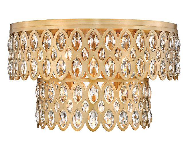 822F20-HB - Dealey 9 Light Flush 20" Mount - Heirloom Brass