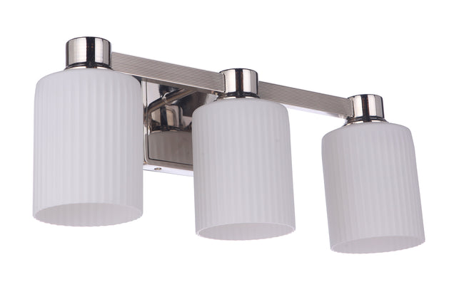 12920PLN3 - Bretton 3 Light 20" Wide Vanity Light - Polished Nickel