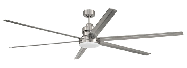 MND80BNK6 - Mondo 80 80" 6 Blade Ceiling Fan with Light Kit - Brushed Nickel