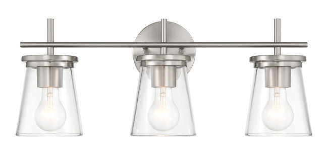 60403-BNK - Connell 3 Light 22" Wide Vanity Light - Brushed Nickel